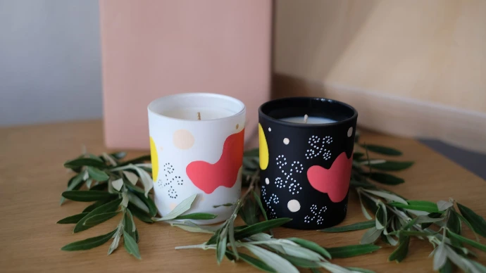 cerae candles bougie parfumee artisanale peinte