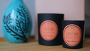 Black collection bougie parfumée rose