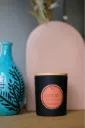 Bougie parfumée artisanale - Parfum Rose - Black collection